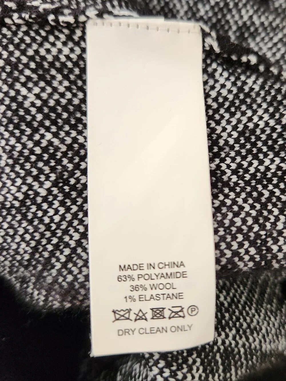 Kate Spade Black & White Plaid Puff Short Sleeve Wool Blend Sweater Sz Medium